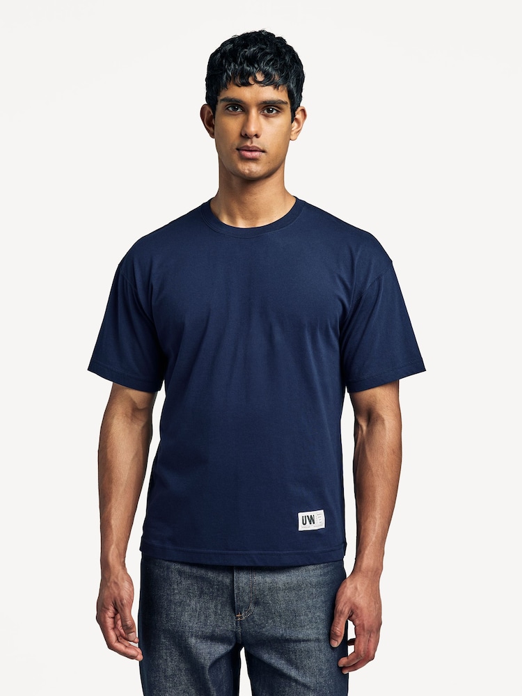 Universal Works Blue Loose T-Shirt Single Jersey - Image 1 of 8