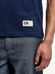 Universal Works Blue Loose T-Shirt Single Jersey - Image 6 of 8