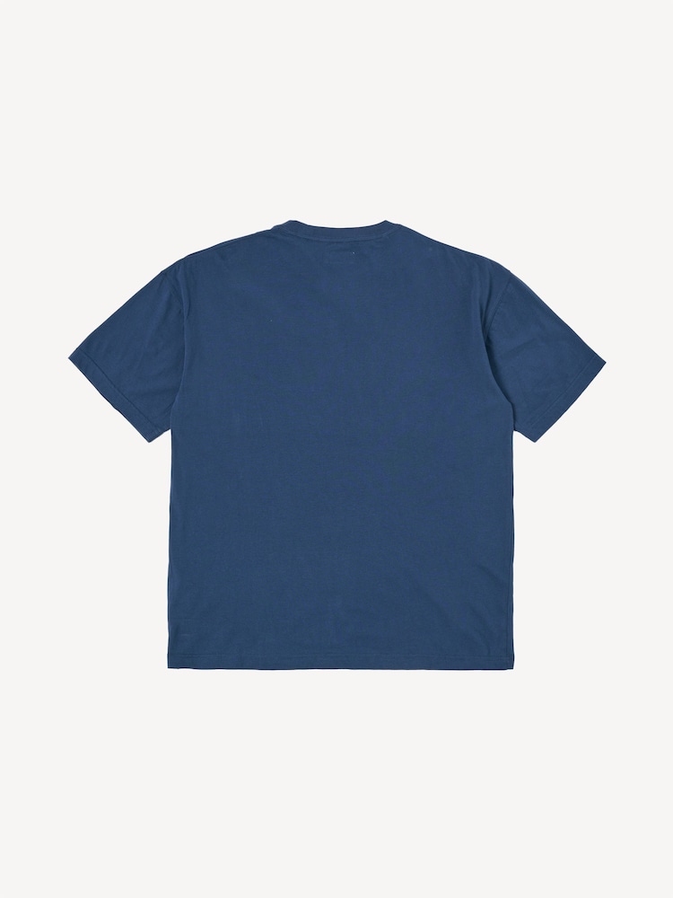 Universal Works Blue Loose T-Shirt Single Jersey - Image 8 of 8