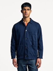 Universal Works Blue Coverall Herringbone Jacket - Image 1 of 6