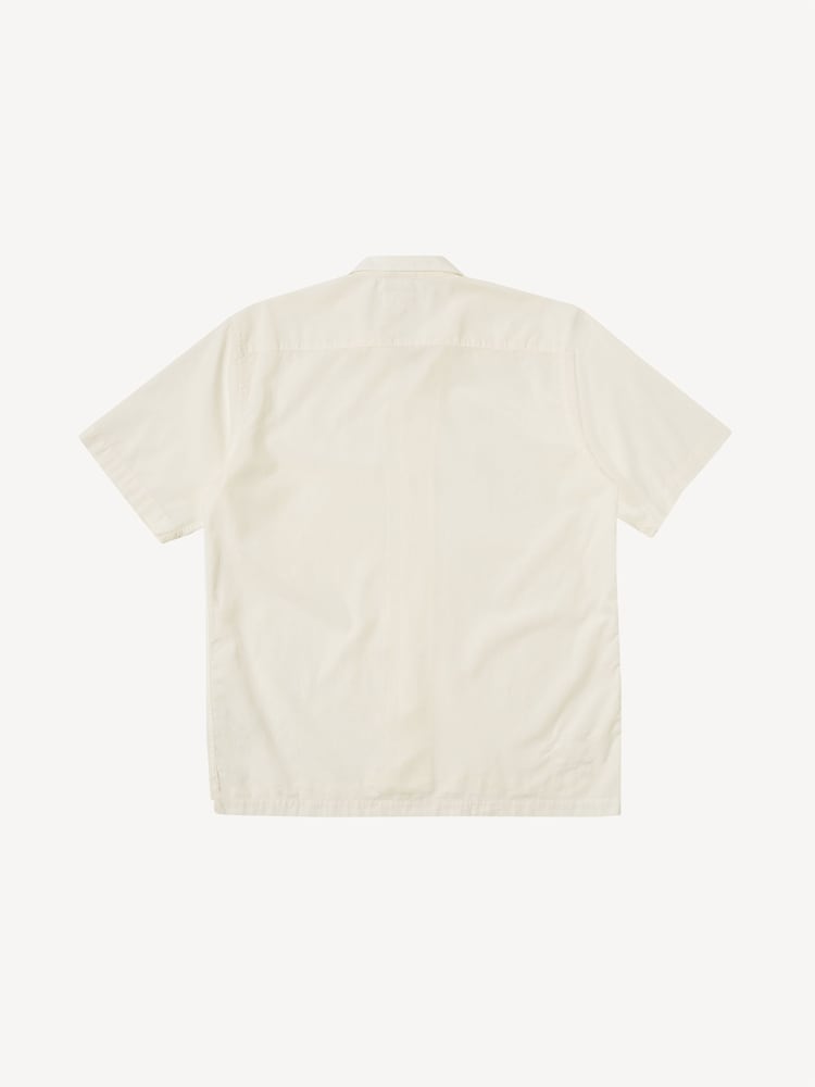 Universal Works Natural Camp Boxy Fit Ecru Gardenia Lycot Shirt - Image 7 of 7