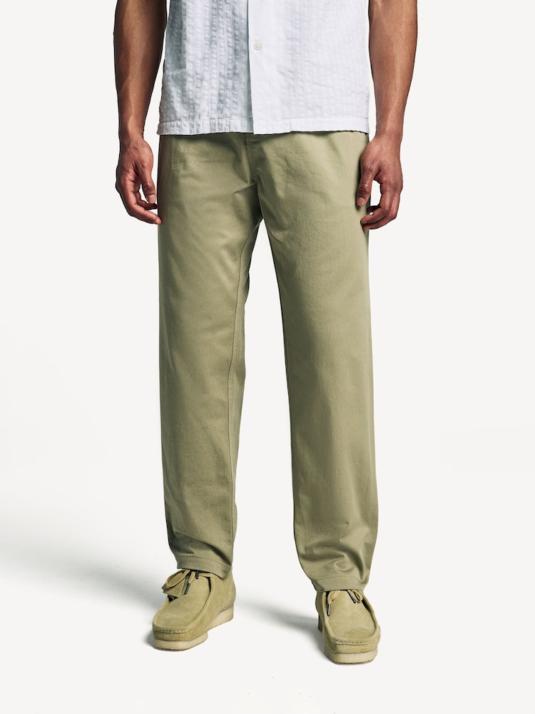 Universal Works Brown Military Chino Twill Straight Leg Trousers - Image 1 of 7