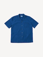 Universal Works Blue Road Regular Fit Washed Seersucker Shirt - Image 1 of 2