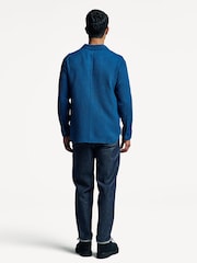 Universal Works Blue Travail Nippon Waffle Overshirt - Image 2 of 7