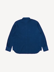Universal Works Blue Travail Nippon Waffle Overshirt - Image 6 of 7