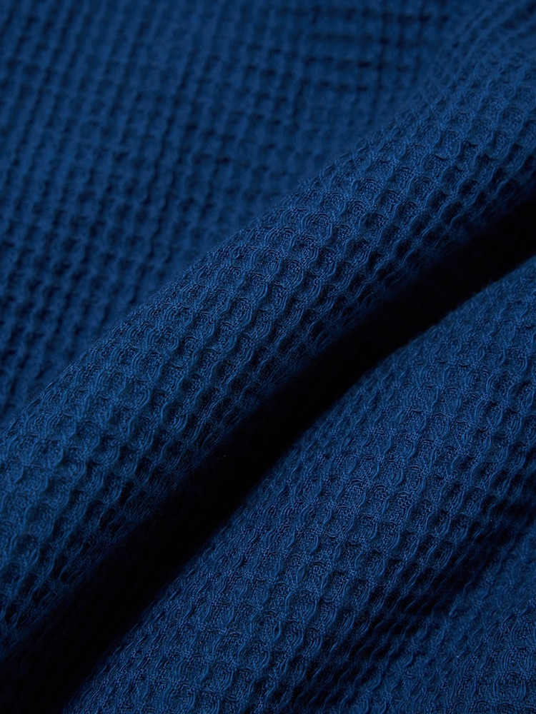 Universal Works Blue Travail Nippon Waffle Overshirt - Image 7 of 7