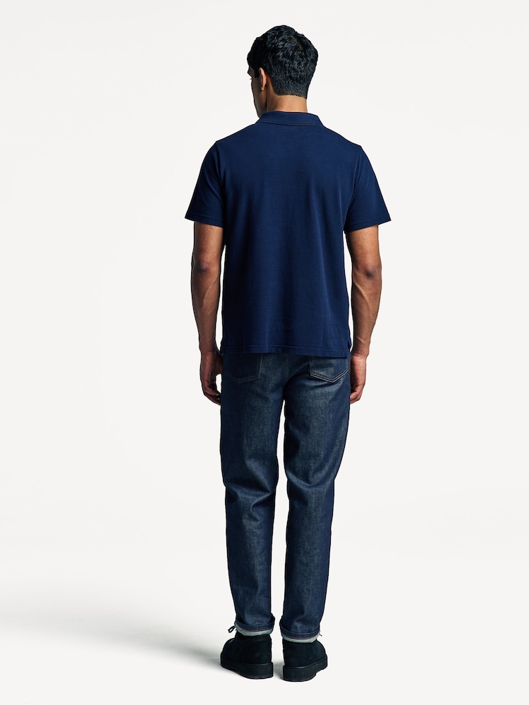 Universal Works Blue Vacation Piquet Polo Shirt - Image 2 of 7
