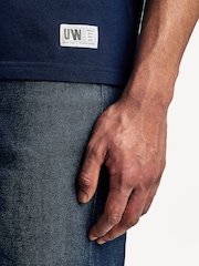 Universal Works Blue Vacation Piquet Polo Shirt - Image 5 of 7