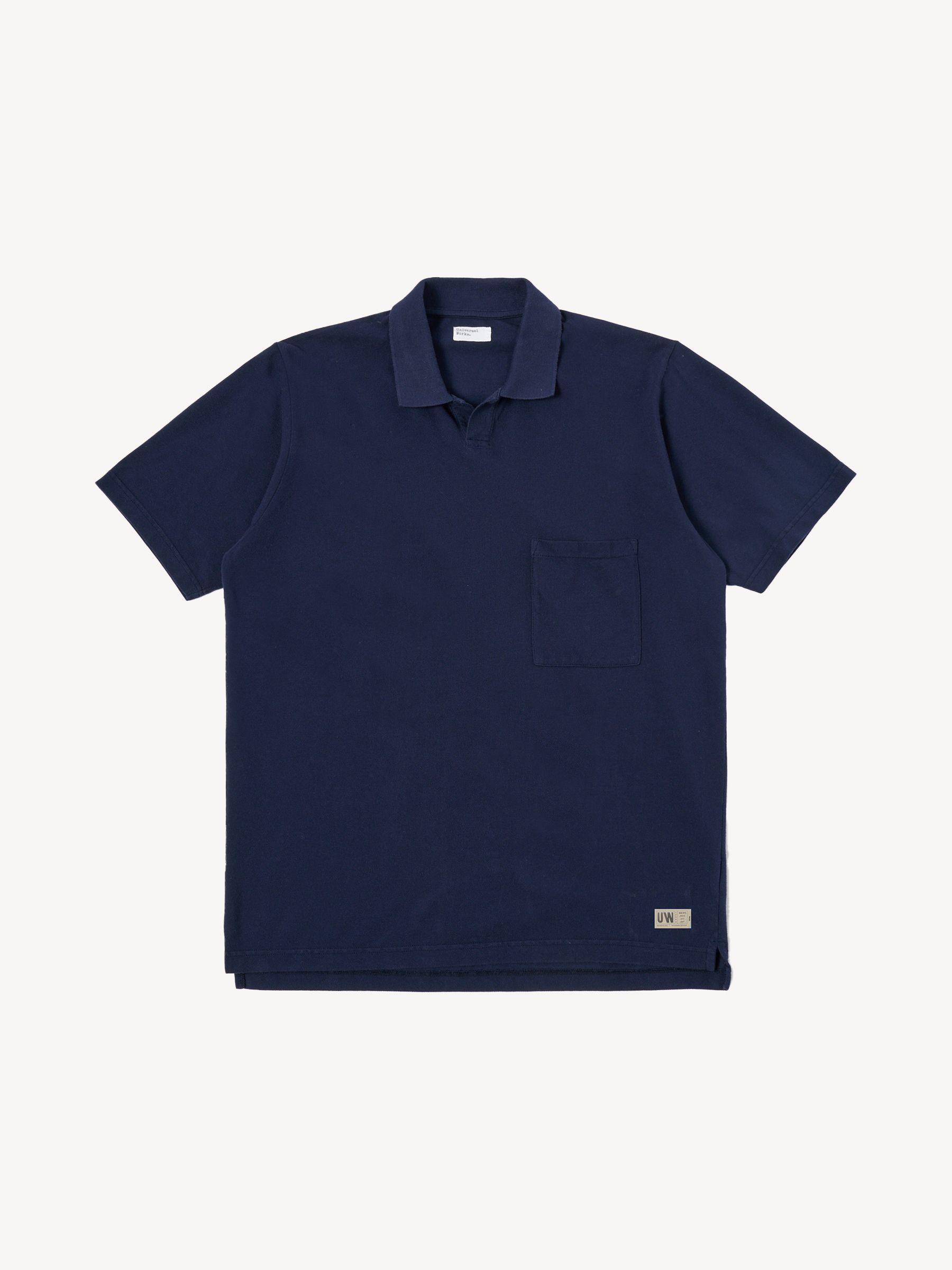 Buy Universal Works Blue Vacation Piquet Polo Shirt from Next