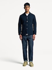 Universal Works Blue Original Bakers Dark Navy Ospina Cotton Chore Jacket - Image 3 of 6