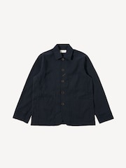 Universal Works Blue Original Bakers Dark Navy Ospina Cotton Chore Jacket - Image 5 of 6