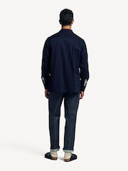Universal Works Blue Regular Fit Utility Herringbone Rec Shirt - Image 2 of 7