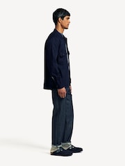 Universal Works Blue Regular Fit Utility Herringbone Rec Shirt - Image 3 of 7