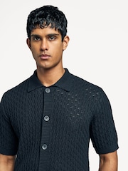 Universal Works Blue Regular Fit Road Magic Circle Print Shirt - Image 4 of 6