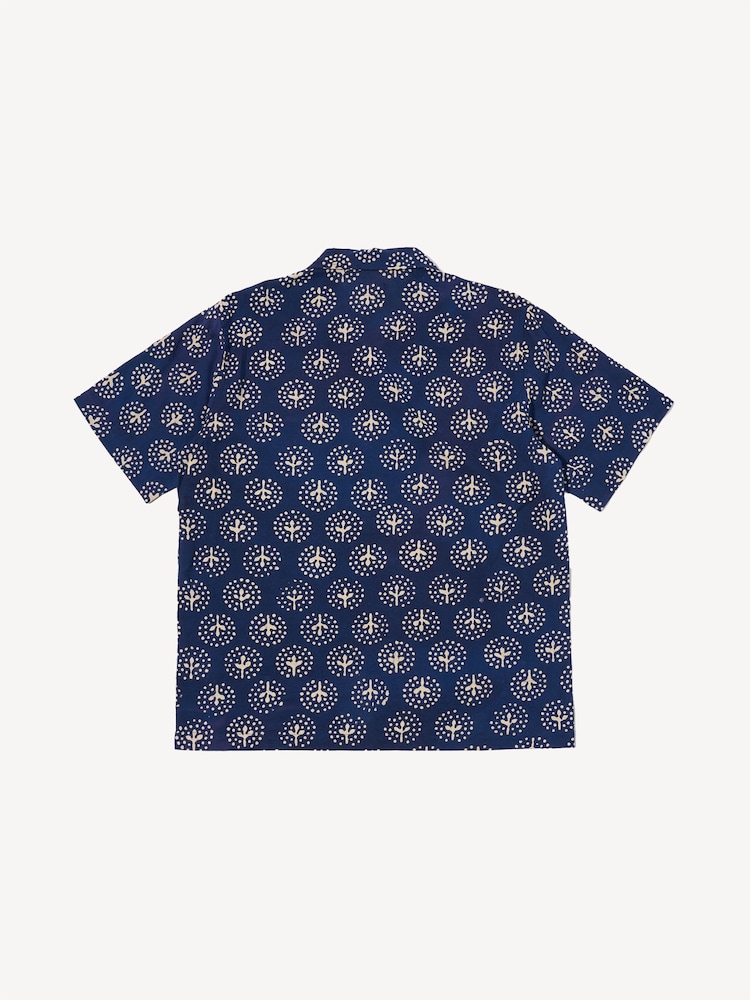 Universal Works Blue Regular Fit Road Magic Circle Print Shirt - Image 6 of 6