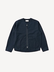 Universal Works Blue Zip Liner Slub Sateen Jacket - Image 5 of 6