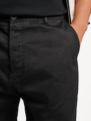Universal Works Black Military Twill Straight Leg Chino Trousers - Image 5 of 8