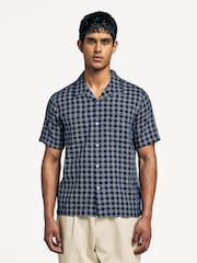 Universal Works Blue Regular Fit Sal Road Check Shirt - Image 1 of 6