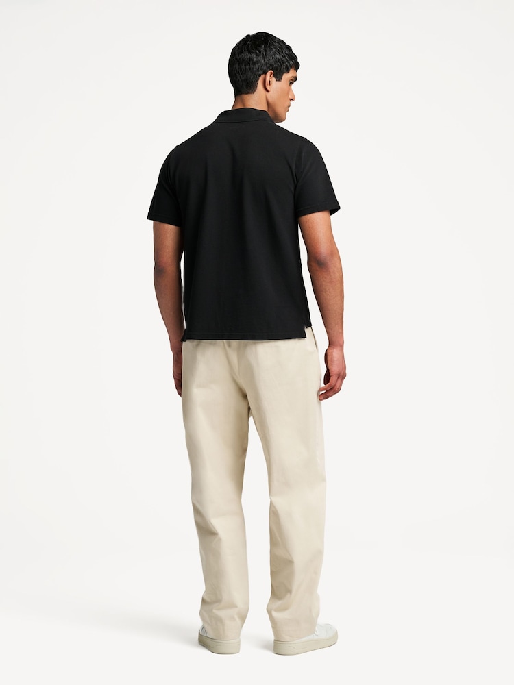 Universal Works Black Vacation Piquet Polo Shirt - Image 2 of 8