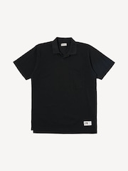 Universal Works Black Vacation Piquet Polo Shirt - Image 7 of 8