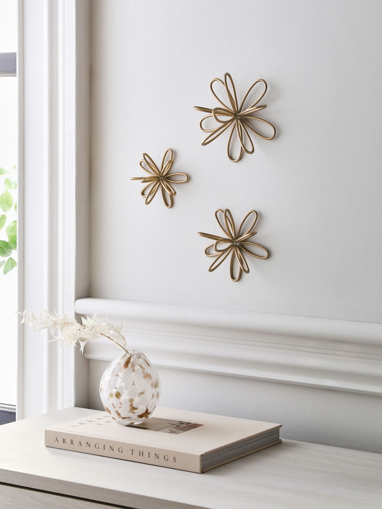 Set of 3 Metal Flower Wall Plaques - Bild 2 von 6 Set of 3 Metal Flower Wall Plaques - Bild 2 von 6