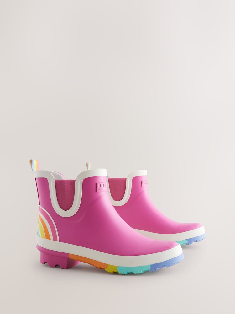 Little Bird by Jools Oliver Pink Adults Rainbow Welly Boots - Image 1 of 6