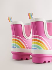 Little Bird by Jools Oliver Pink Adults Rainbow Welly Boots - Image 3 of 6
