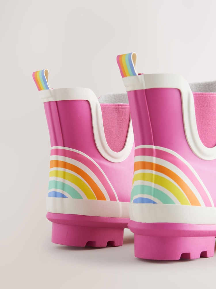 Little Bird by Jools Oliver Pink Adults Rainbow Welly Boots - Image 3 of 6