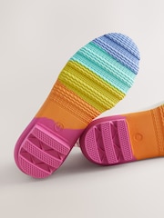 Little Bird by Jools Oliver Pink Adults Rainbow Welly Boots - Image 5 of 6