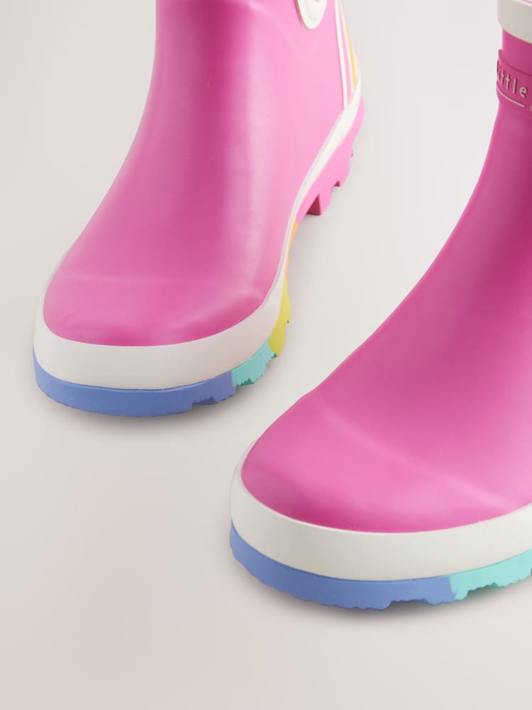 Little Bird by Jools Oliver Pink Adults Rainbow Welly Boots - Image 6 of 6