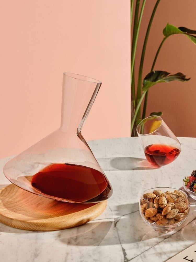 Komplet 2 očal za vino v kožni barvi - Slika 1 iz 4