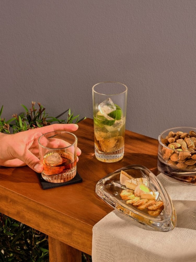 Nude Set of 4 Clear Caldera Whisky Glasses 270cc - Image 3 of 8