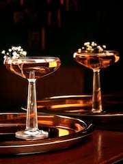 Nude Set of 2 Clear Big Top Coupe Glasses - Image 2 of 11