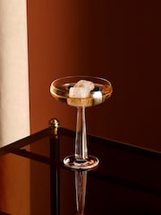 Nude Set of 2 Clear Big Top Coupe Glasses - Image 3 of 11