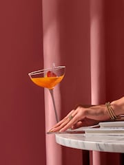 Nude Set of 2 Clear Hepburn Coupe Glasses - Image 3 of 9