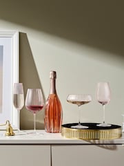 Nude Set of 2 Dusty Rose Round Up Red Wine Glasses - Image 4 of 5