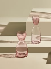Nude Dusty Rose Mr. and Mrs. Tall Night Water Jug and Glass Set - Image 1 of 5