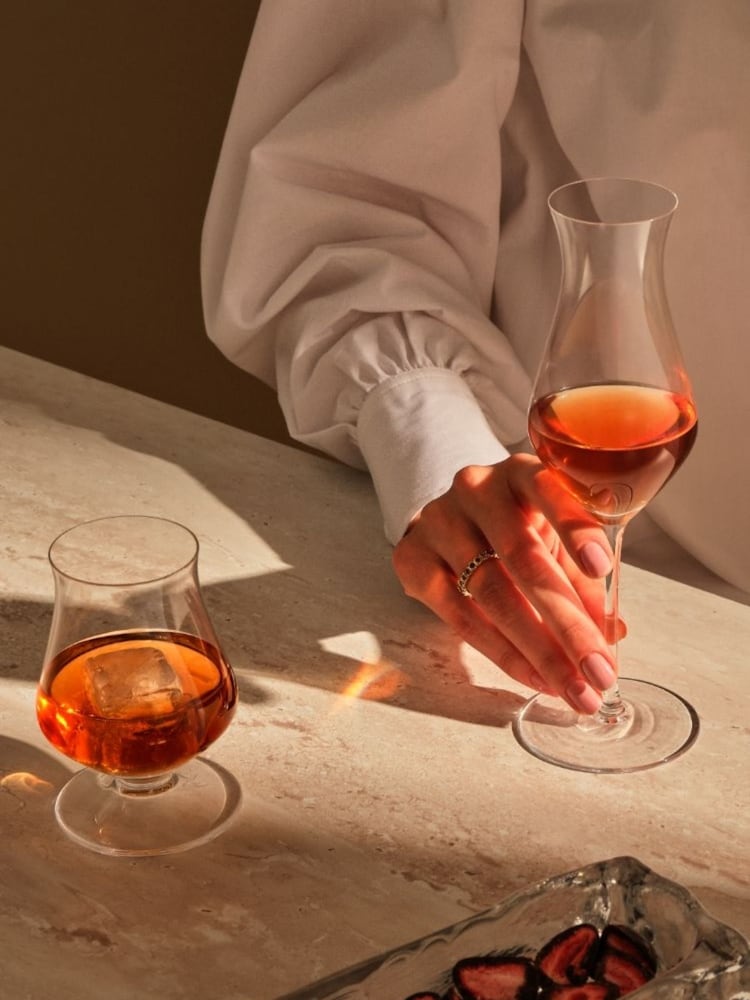 Nude Set of 2 Clear Islands Short Whisky Tasting Glasses - Image 2 of 3 Nude Set of 2 Clear Islands Short Whisky Tasting Glasses - Image 2 of 3