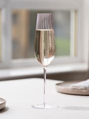 Nude Set of 2 Dusty Rose Round Up Sparkling Wine Glasses - Image 2 of 5