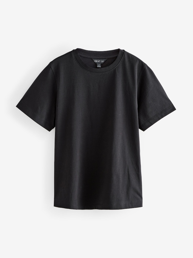 Black Basic Short Sleeves 100% Cotton T-Shirt - Image 1 of 1