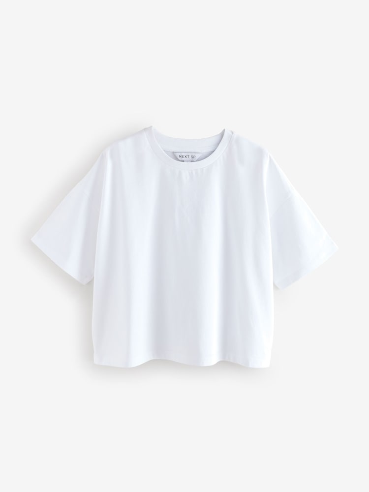 White Basic Short Sleeves 100% Cotton T-Shirt - Image 1 of 1