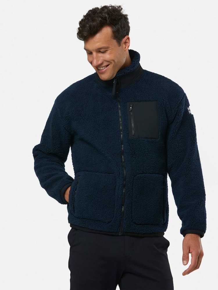 Gym + Coffee Blue Industry Fleece Jacket - Image 3 of 5