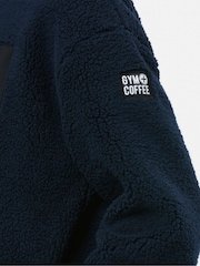 Gym + Coffee Blue Industry Fleece Jacket - Image 4 of 5