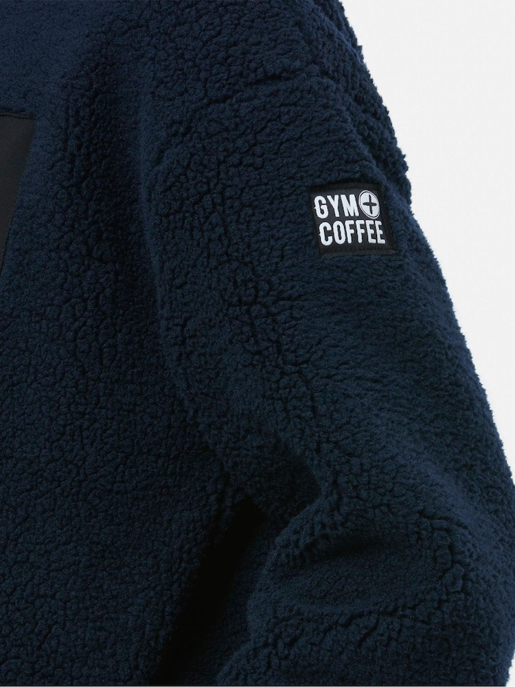 Gym + Coffee Blue Industry Fleece Jacket - Image 4 of 5