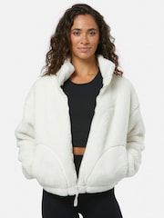 Gym + Coffee White Industry Fleece High Collar Jacket - Image 1 of 6