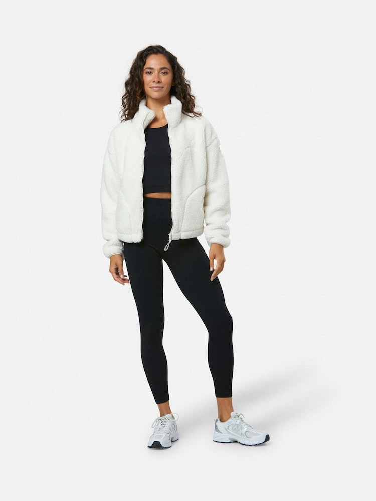 Gym + Coffee White Industry Fleece High Collar Jacket - Image 2 of 6