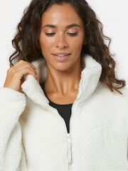 Gym + Coffee White Industry Fleece High Collar Jacket - Image 4 of 6
