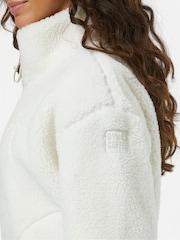 Gym + Coffee White Industry Fleece High Collar Jacket - Image 6 of 6