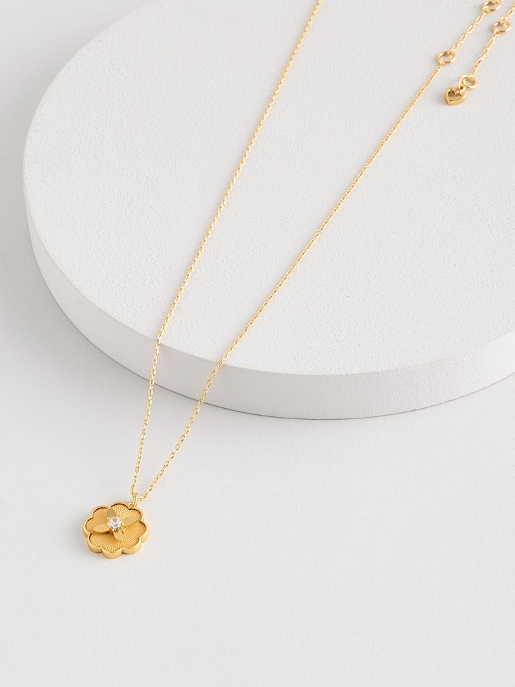 Kate Gold Tone Spade Pendant - Image 1 of 4 Kate Gold Tone Spade Pendant - Image 1 of 4