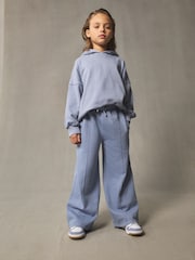 Blue Wide Leg Joggers (3-16yrs) - Image 3 of 9
